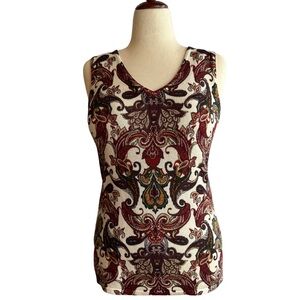 Chico's Multicolor Paisley Sleeveless Tunic Size 10